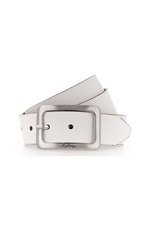 MUSTANG Womans Ceinture en cuir 3,5 W110 Blanc, Blanc., W110