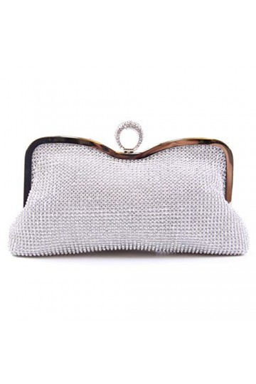 Syrads Sac de Soirée Pochette Sac de Mariage Sac à Main Pochettes Bandoulière pour Mariée avec Chaîne avec Cristal Cadeau da