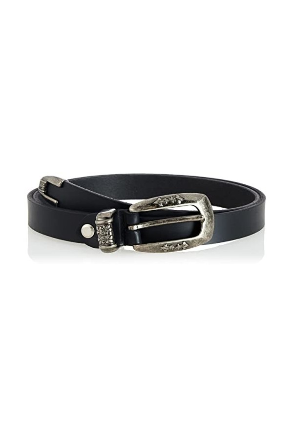 Lois Ceinture en Cuir véritable 20 mm, Noir Noir , Taille Unique Femme