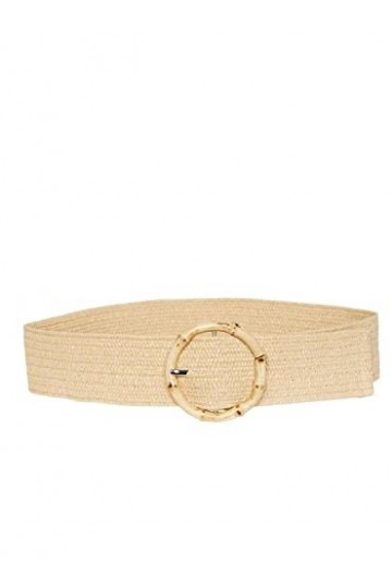 PIECES Ceinture élastique avec boucle ronde., beige, 53
