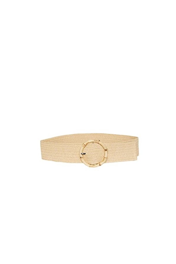 PIECES Ceinture élastique avec boucle ronde., beige, 53