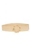 PIECES Ceinture élastique avec boucle ronde., beige, 53