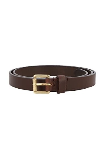 Gusti Ceinture en cuir - Birte - Ceinture en cuir étroite simple avec boucle dorée - Ceinture décorative - Accessoires femme 