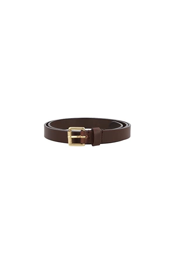 Gusti Ceinture en cuir - Birte - Ceinture en cuir étroite simple avec boucle dorée - Ceinture décorative - Accessoires femme 