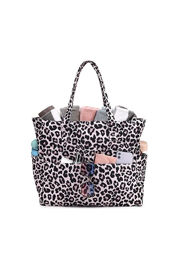 LEDAOU Grand sac de plage avec fermeture éclair pour femme, étanche, sac de transport, sac à bandoulière, sac de transport, s