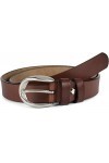styleBREAKER Ceinture étroite unisexe en cuir véritable Unicolore avec boucle gaufrée, cuir Unicolore, peut être raccourcie 0