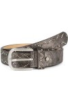 styleBREAKER Ceinture cloutée pour dames Plain avec petits clous en motif dentelé, ceinture, ceinture synthétique, peut être 