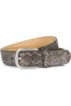 styleBREAKER Ceinture cloutée pour dames Plain avec petits clous en motif dentelé, ceinture, ceinture synthétique, peut être 
