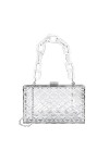 Sac à main transparent en acrylique pour femme, pochette de soirée, sac à main à bandoulière transparent avec poignée pour l