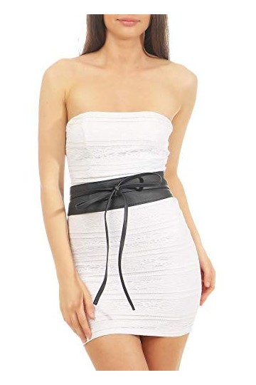 malito Femme Taille Ceinture Cuir Souple large bande lier G100 bleu 