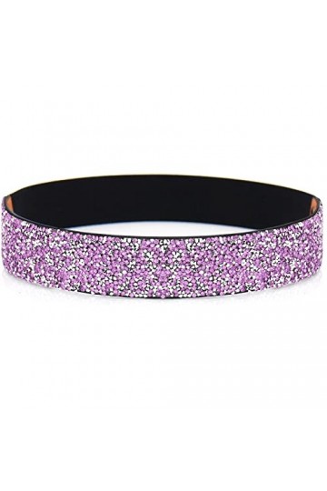 Suyi Extensible Strass Ceinture Cristal Élastique Large Taille Ceinture Brillant Bling Ceintures pour Femmes Robe Rhinestone 