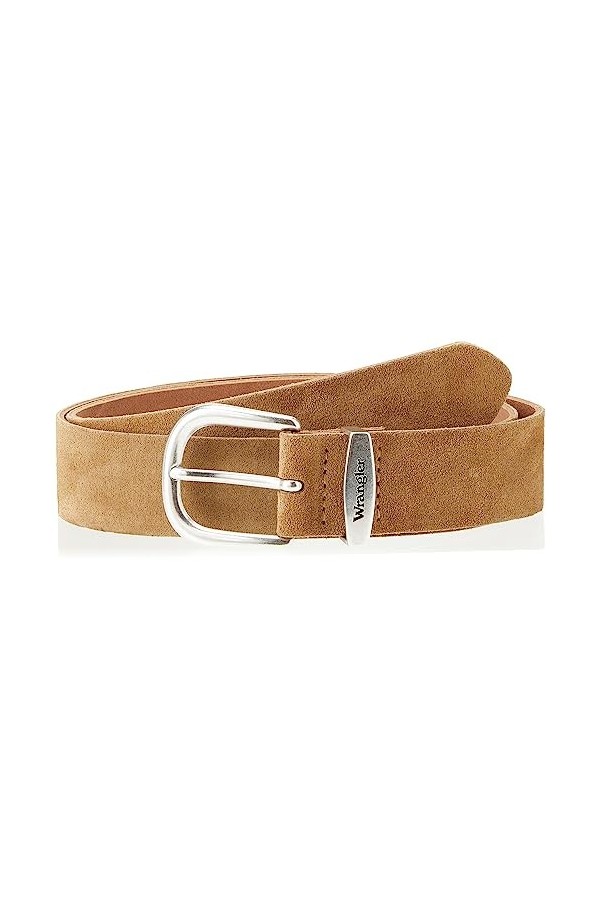 Wrangler Easy Belt Ceinture, Brown Suede, 85 aux Femmes