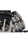 styleBREAKER Ceinture élégante au design vintage avec des rivets et des strass, ajustable, femme 03010052, couleur:Noir, tail