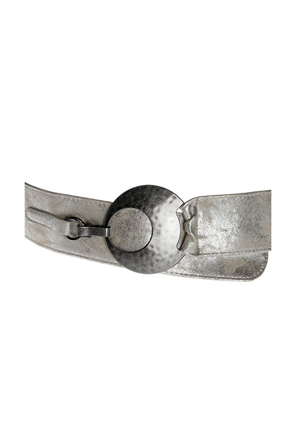 Caspar GU225 Ceinture large pour femme, Taille:80, Couleur:argenté