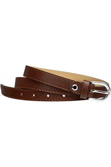 Caspar GU273 Ceinture fine et élégante pour femme, Taille:95, Couleur:chataigne