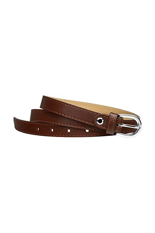 Caspar GU273 Ceinture fine et élégante pour femme, Taille:95, Couleur:chataigne