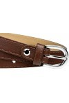 Caspar GU273 Ceinture fine et élégante pour femme, Taille:95, Couleur:chataigne
