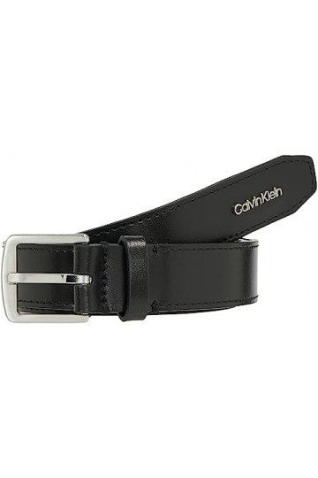 Calvin Klein Must SQR Letter Tip 25MM Belt Ceintures, CK Black, 75 Femme