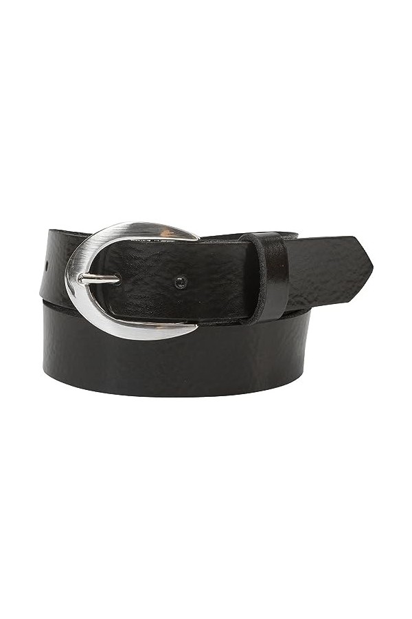 fashionchimp Basic Ceinture pour femme 100 % cuir véritable avec fermeture brillante Largeur env. 2,8 cm Fabriqué en Allemagn