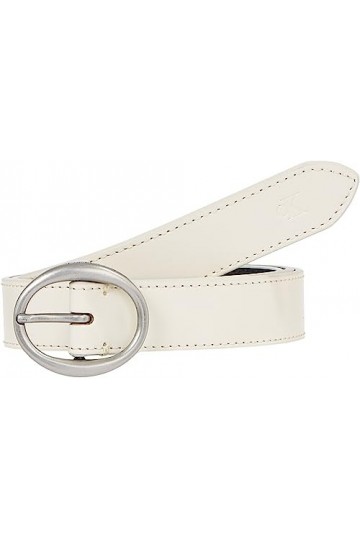 Calvin Klein Round Classic LTHR Sol Belt 25MM Ceintures, Black, 90 Femme