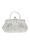 MMYOMI Vintage Fleur en perles brodées en soirée en embrayage Sequin Fête de mariage Sac de bal Nupti Ladies Crossbody Handba