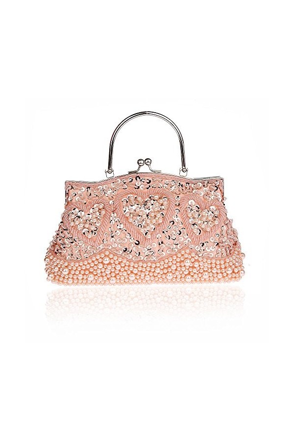 MMYOMI Vintage Fleur en perles brodées en soirée en embrayage Sequin Fête de mariage Sac de bal Nupti Ladies Crossbody Handba
