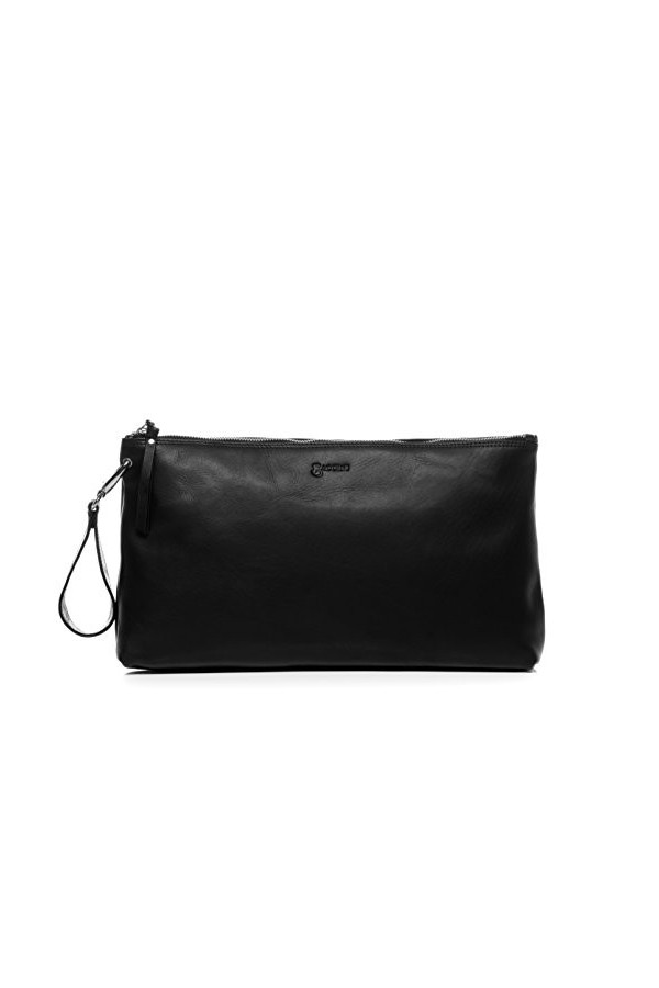 BACCINI pochette JIL cuir véritable | clutch femme noir | sac à main de soirée fait à la main