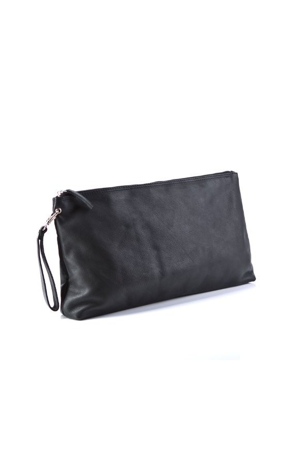 BACCINI pochette JIL cuir véritable | clutch femme noir | sac à main de soirée fait à la main