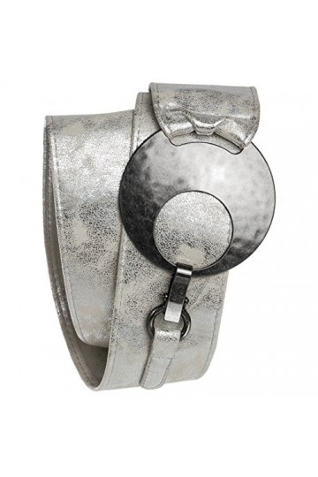 Caspar GU225 Ceinture large pour femme, Taille:100, Couleur:argenté