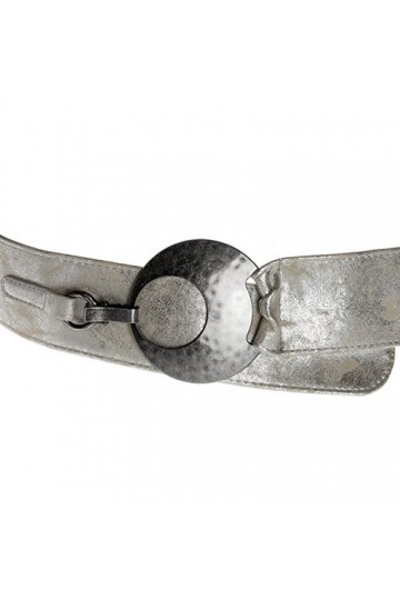 Caspar GU225 Ceinture large pour femme, Taille:100, Couleur:argenté
