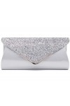 ZIUMUDY Enveloppe de soirée à paillettes scintillantes avec chaîne pour sac à main de mariage, or doré , Medium