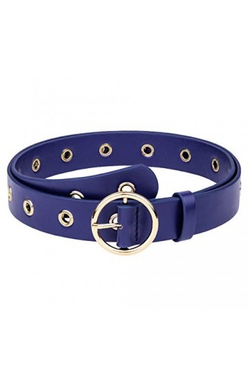 KYEYGWO Ceinture en cuir pour femme pour jeans avec boucle à épingle pour robe de 69,8 cm à 100,1 cm - Bleu - Taille Unique