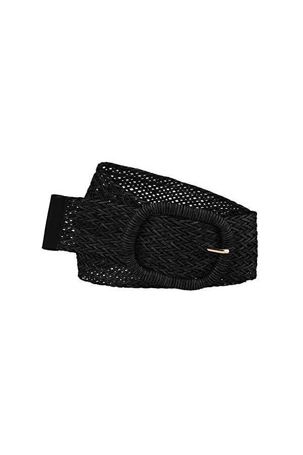 Allegra K Ceintures à taille large pour femmes Ceintures tissées tressées pour robe à boucle Chunky Marron 58-84cm/22.83-33.0