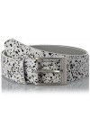 MGM - Ceinture Femme - Silver Dots, 134 - Blanc weiß 1 - FR : 85 Taille fabricant : 85 cm 