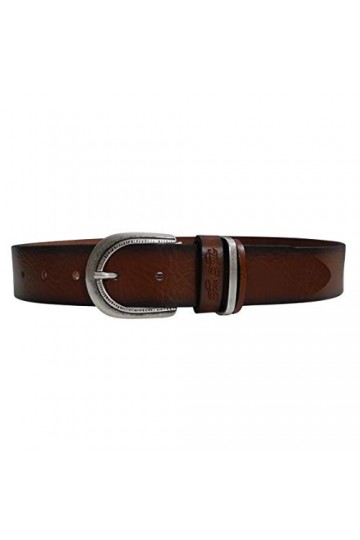 Ceinture pour femme en cuir de Tom Tailor - Ceinture en cuir pour femme - Boucle ardillon en métal couleur au choix - Prése