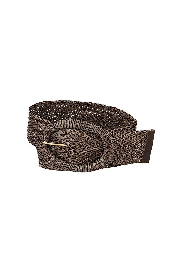 Allegra K Ceintures tissées pour femmes Ceintures de taille large pour le décor de robe réglable Marron 58-84cm/22.83-33.07"