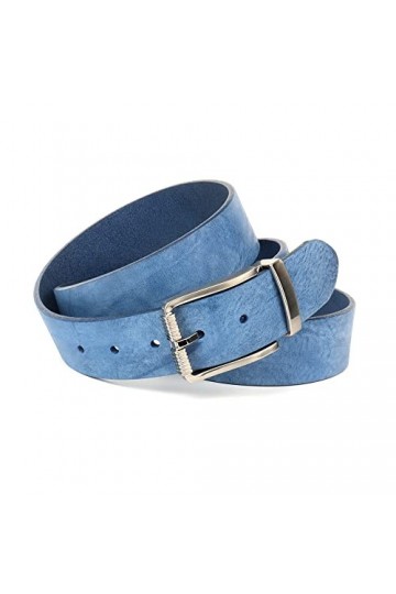 Anthoni Crown Ledergürtel Ceinture, Jeans Blau, 90 Femme