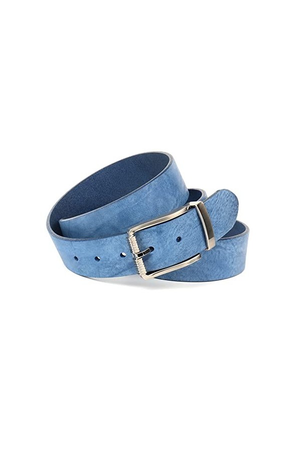 Anthoni Crown Ledergürtel Ceinture, Jeans Blau, 90 Femme