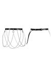 BBOHSS Ceinture en cuir pour femme - Pour Halloween, punk, gothique, carnaval, danse, festival, accessoire, Noir , taille uni
