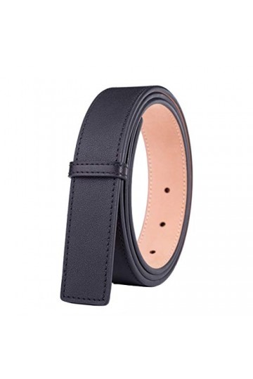 Vatees Ceinture de rechange en cuir véritable pour femme sans boucle Largeur 29 mm/20 mm - Noir - X-Small