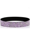 YooAi Strass Élastique PU Ceinture En Cuir Brillant Cristal Stretch Taille Ceinture Large Bande de Taille pour Femmes Robe 70