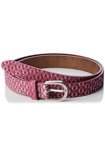 BRAX Floraler Ledergürtel Ceinture, Rouge Pink 48 , 105 Taille Fabricant: 90 Femme