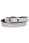 beltiscool Ceinture habillée réversible en cuir pour femme, blanc/noir, M/L-91 cm