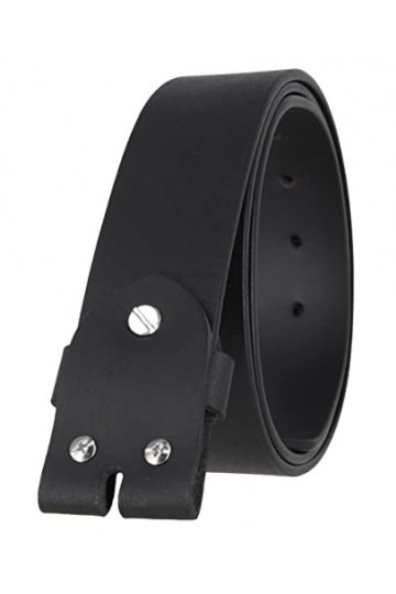 Mytem-Gear Lanière de ceinture en cuir véritable Noir 40 mm, Noir , 110 cm