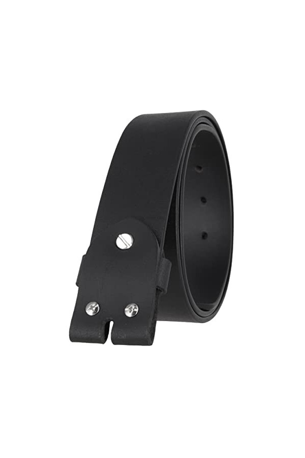 Mytem-Gear Lanière de ceinture en cuir véritable Noir 40 mm, Noir , 110 cm