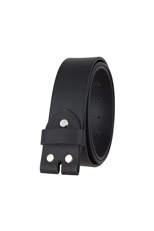 Mytem-Gear Lanière de ceinture en cuir véritable Noir 40 mm, Noir , 110 cm