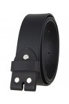 Mytem-Gear Lanière de ceinture en cuir véritable Noir 40 mm, Noir , 110 cm