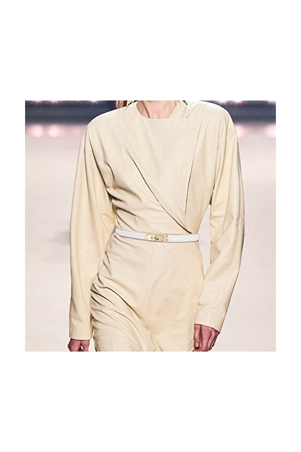 LumiSyne Femme Ceinture En Cuir Fine Couleur Unie Classique Fermoir Tourniquet En Alliage Femme Ceintures En Cuir Réglable Ce