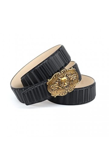 Anthoni Crown Ledergürtel Ceinture, Schwarz, 105 Femme