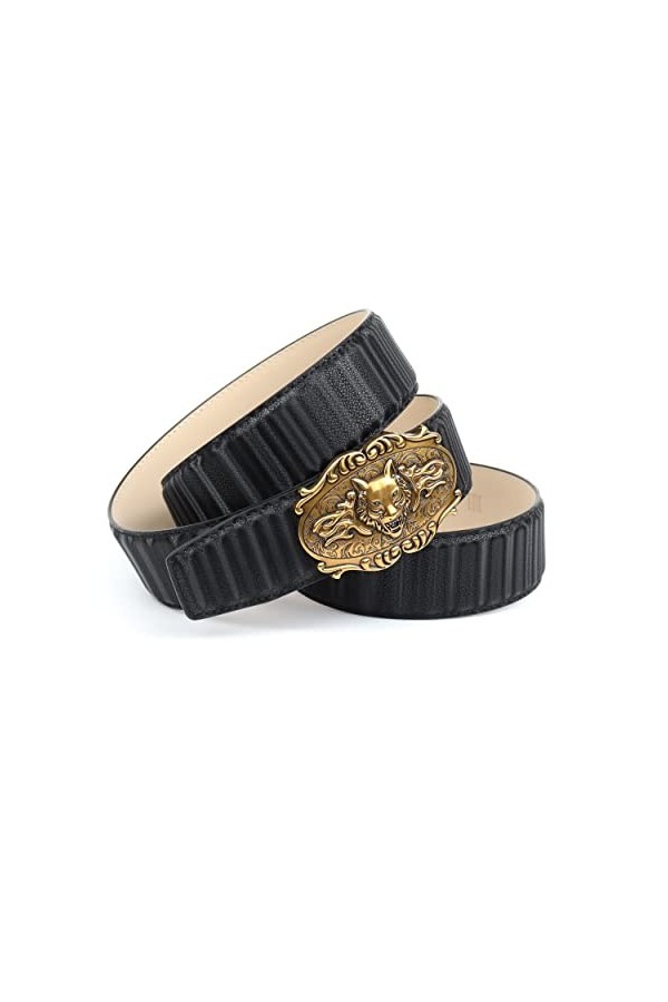 Anthoni Crown Ledergürtel Ceinture, Schwarz, 105 Femme